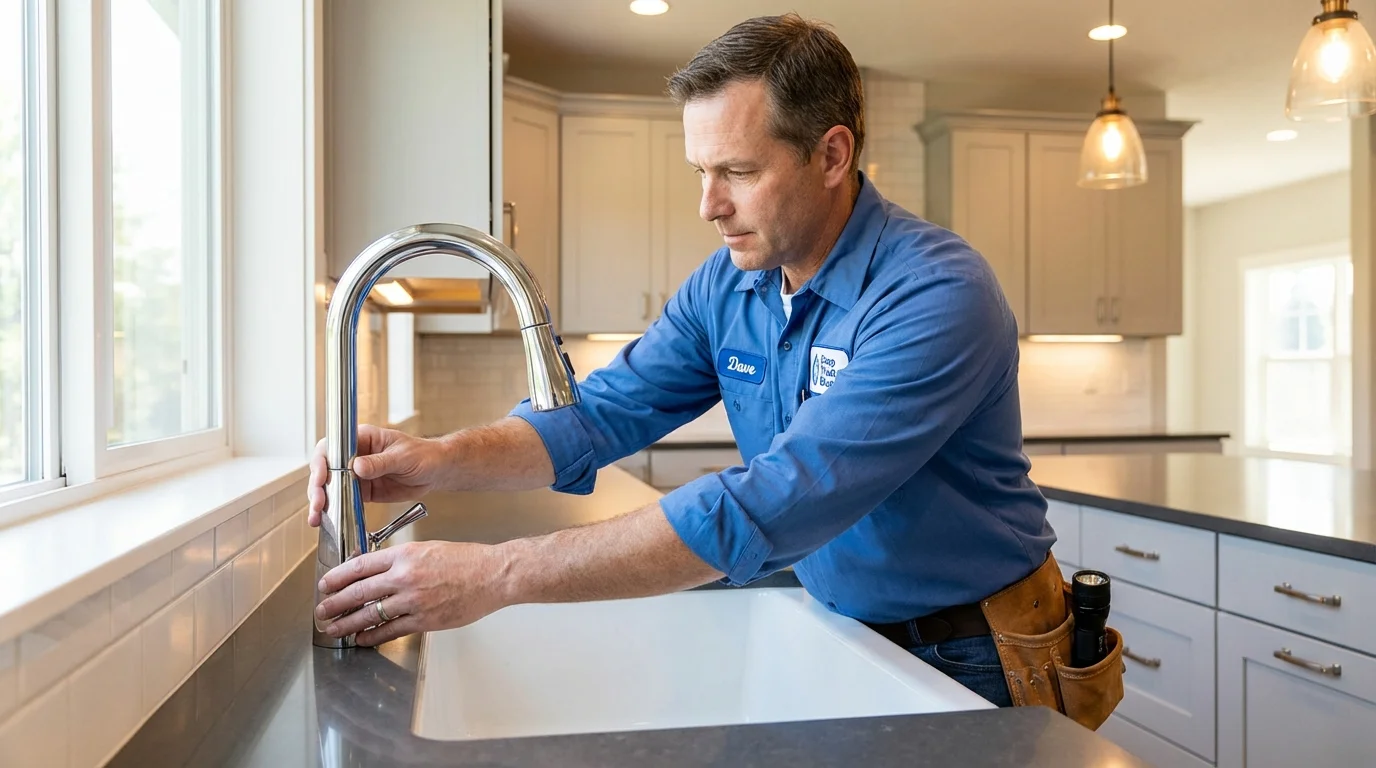 Kitchen faucet installation by Johns Plumbing LLC in Red Bay